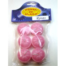 Candele aromatiche rosa