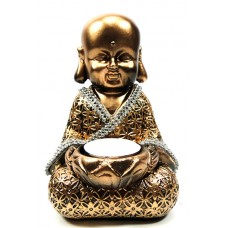 Portacandele Buddha Seduto Dorato Portacandele Buddha Seduto Dorato