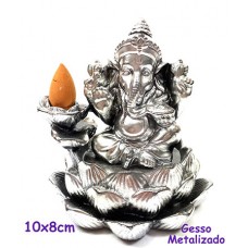 Bruciatore di Incenso Ganesha Cascata Argento Bruciatore di Incenso Ganesha Cascata Argento