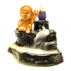 Bruciatore di Incenso Cascata Pietre con Buddha