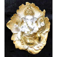 Ganesha na Folha Bianco/Dorato